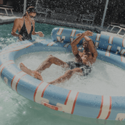 Blue & Red Floating Dock